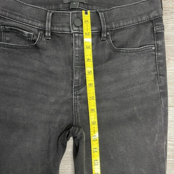 Ann Taylor Petite The Skinny Black Wash Denim Jeans with Lace Hem 2P - Picture 11 of 15